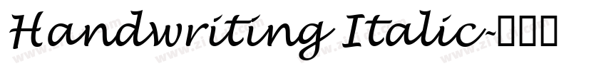 Handwriting Italic字体转换